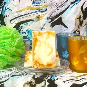 ( 1 bar) Handmade Lemongrass Orange Goat’s Milk Artisan Soap